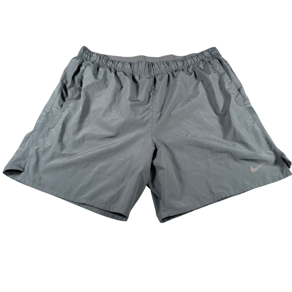 Nike Dri-FIT Challenger Running Shorts Mens XL (FITS 35x7) Grey Athletic Shorts